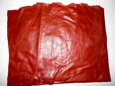 Reddish Brown Cowhide Upholstery Leather Scraps 16