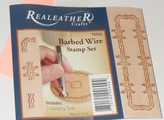 Leather Stamping 3 BARBED WIRE STAMPING Tools Set