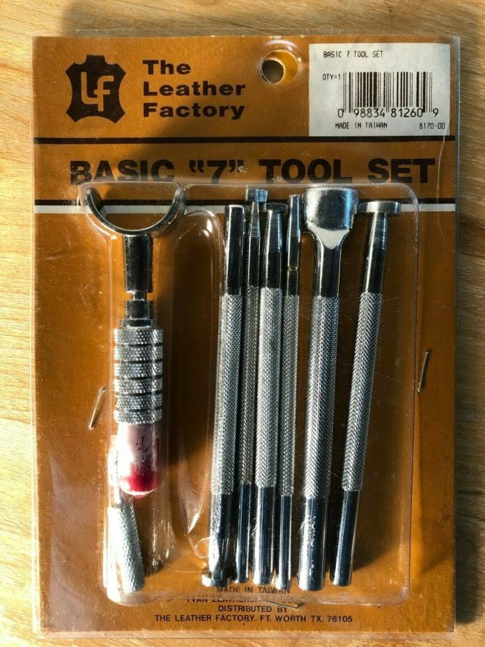 The Leather Factory Basic 7 PIECE Leather Working Tool Set Part # 8170-00
