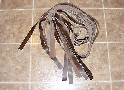 25 Medium Weight Brown Leather Strips - Strap