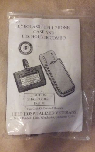 Help Hospitalized Veterans eyeglass Case ID Holder Craft Kit