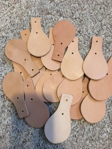 Key Fob Leather Pack - Vegetable Tanned Tooling Leather 55 count