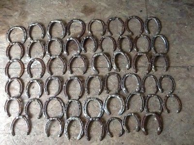 50 Rusty Used horseshoes steel arts and craft western art rustic #221 No Nails