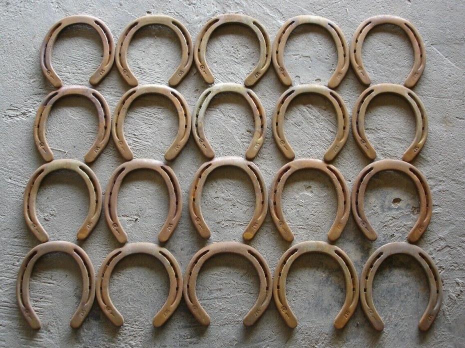 20 used rusty horseshoes SX7 1 mostly clean no nails similar size variety shapes