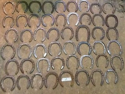 50 Used horseshoes steel arts crafts western art rustic  NO BORIUM/NAILS/CLIPS 1