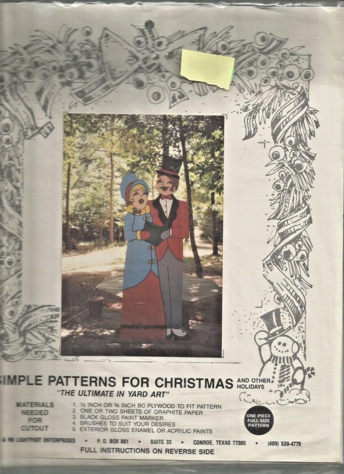 Simple Patterns for HOLIDAY Yard Art CAROLERS Cutout Wood Craft Pattern