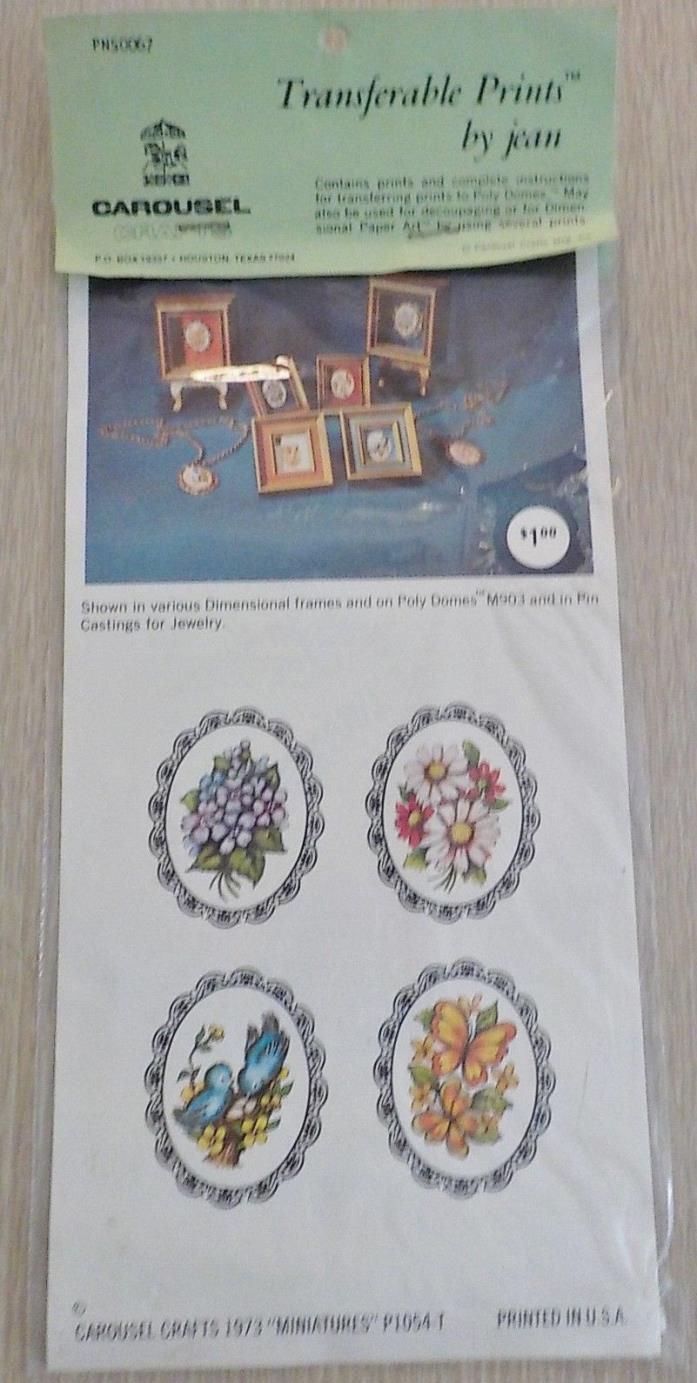 Vintage Carousel Crafts Transferable Prints by Jean For Poly Domes Or Decoupage
