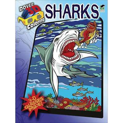 Dover Publications Sharks Coloring Book 3D 800759484263