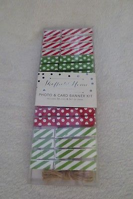 Photo & Card Banner Kit Clips Holiday Home Decoration New