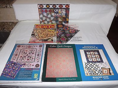 (Group of 6) Craft Books on Quilts Designs Quilting with Applique Blocks Kit