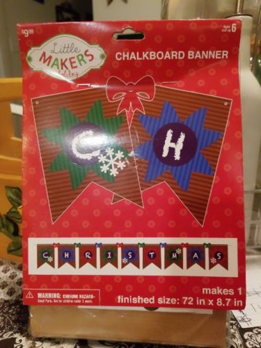 Little Maker's Holiday Chalkboard Banner Christmas Craft Kit