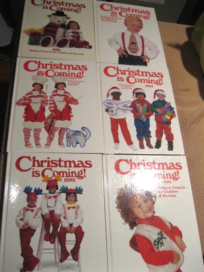 6 HB CHRISTMAS IS COMING CRAFT IDEA BOOKS by OXMOOR HOUSE 1991-1996 AS IS LOT 1