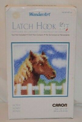 Wonderart Latch Hook Rug Kit Poney Caron Craft Horse Animal Wall Hanging