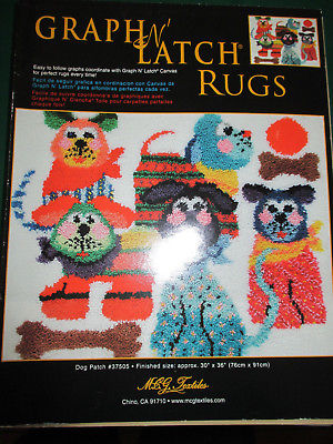 VINTAGE GRAPH N’ LATCH RUGS DOG PATCH #37505 PATTERN ONLY M.C.G. TEXTILES