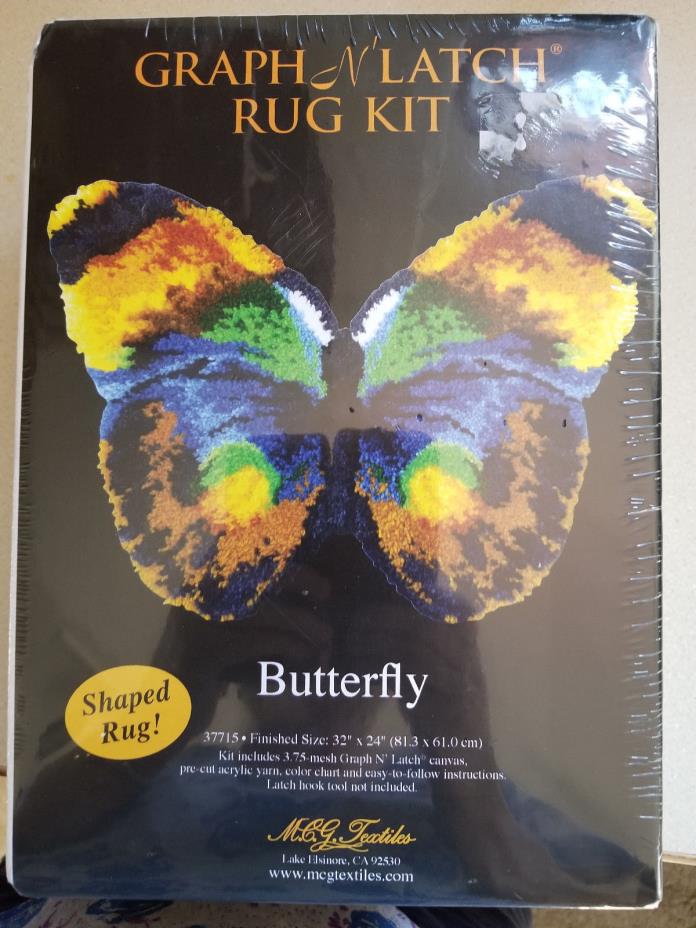 MCG Textiles Graph N Latch #37715 Butterfly Shaped Rug Kit 32