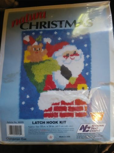 Christmas National Yarn Crafts Christmas  Latch Hook Kit,ST. NICK,Size 18 x 24