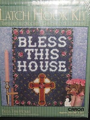 NIB BLESS THIS HOUSE Latch Hook Rug Making Kit 20