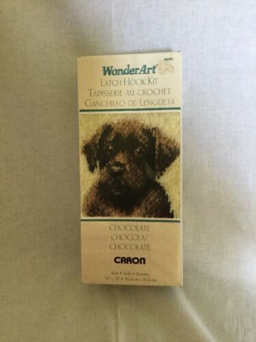 LATCH HOOK KIT Sweet Chocolate Lab Puppy Dog WonderArt Caron 12