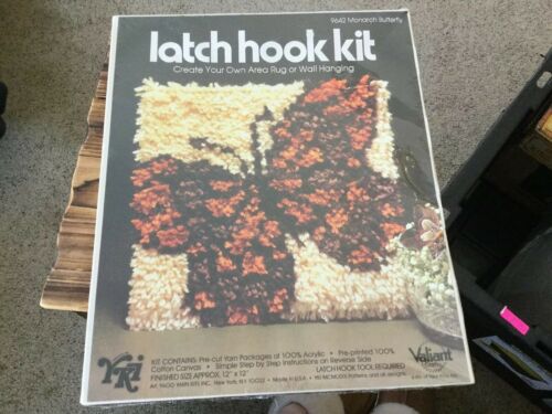 Valiant Crafts Yarn Kits Inc Latch Hook Kit 9642 Monarch Butterfly 12