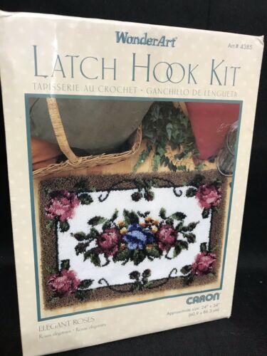 Wonder Art Latch Hook Kit Elegant Roses Size 24