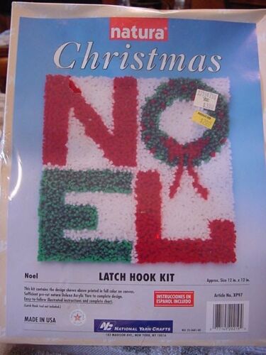 Natura Christmas NOEL Latch Hook Kit NIB #XP97