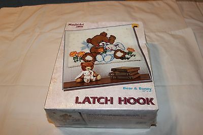 BEAR & BUNNY-Latch Hook Kit Mostly SEALED