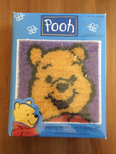 Disney Smiling Winnie The Pooh Latch Hook Craft Kit 13x13