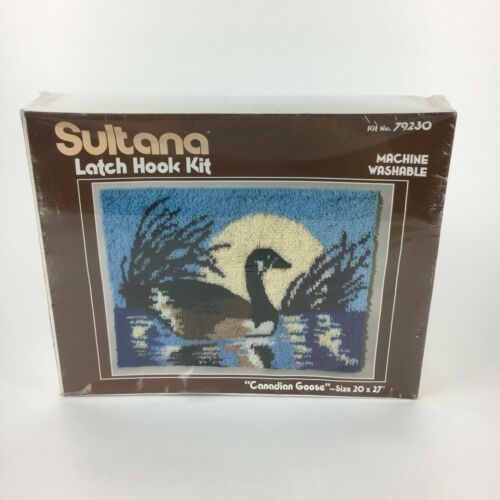 New Sealed Vintage Sultana Latch Hook Kit Canadian Goose 79230 20