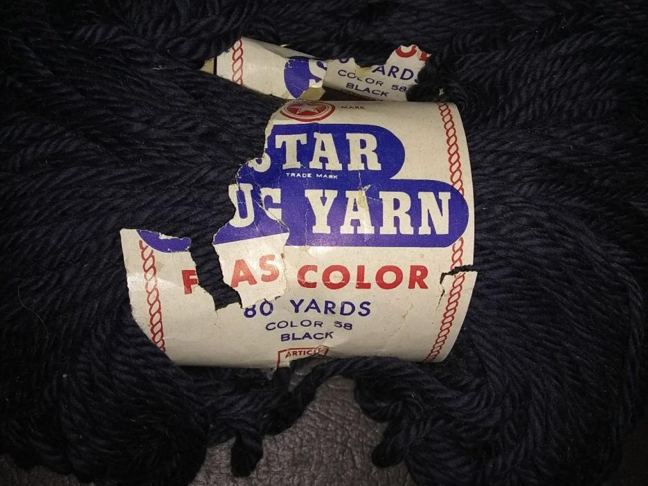 NEW Vintage Heavy Rug Yarn each Skein 70/80~~Yards~Last One~ Black +