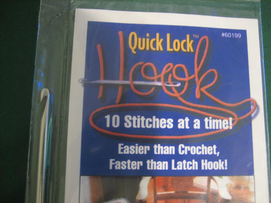 Wonder hook Quick Lock Hook Rug Works Hook and 3 patterns