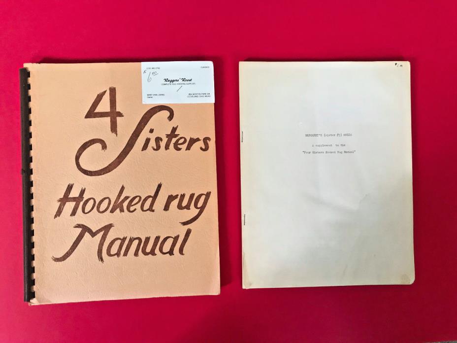 Vintage 4 Sisters Hooked Rug Manual Plus Margaret's Rules Supplement ~ Hooking