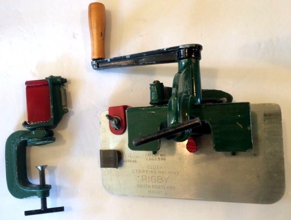 RIGBY Cloth Stripping Machine Made in USA Vintage