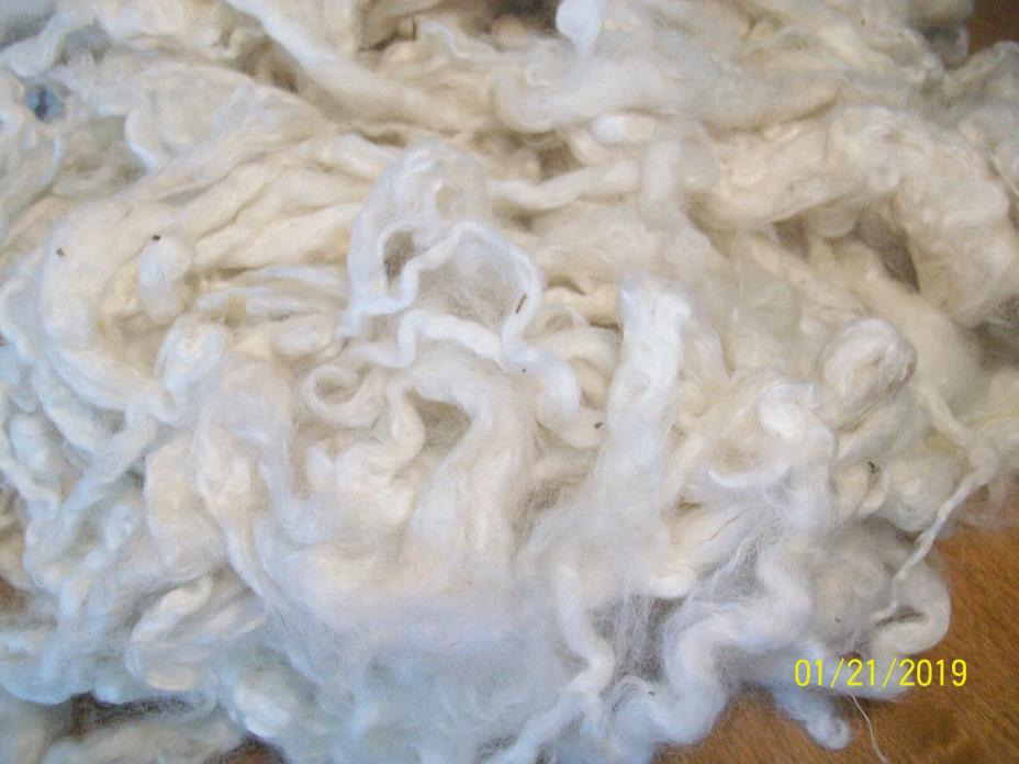 Prime blanket Ivory cria alpaca fiber, super soft,  washed 8 oz