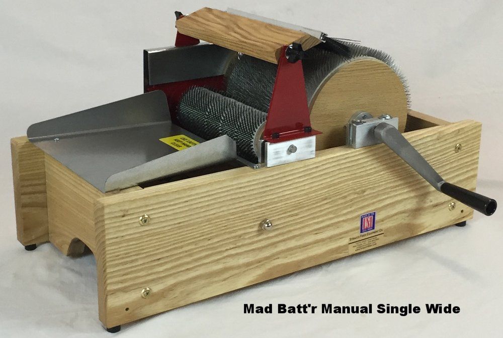 Strauch Drum Carder MAD BATT'R - Card Art Yarns Choose from Manual or Motorized