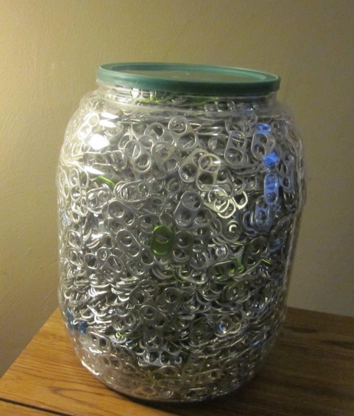 POP CAN BEER TABS ALUMINUM ALMOST 7 LBS CRAFTS ART MONSTER ENERGY *FREE SHIP*