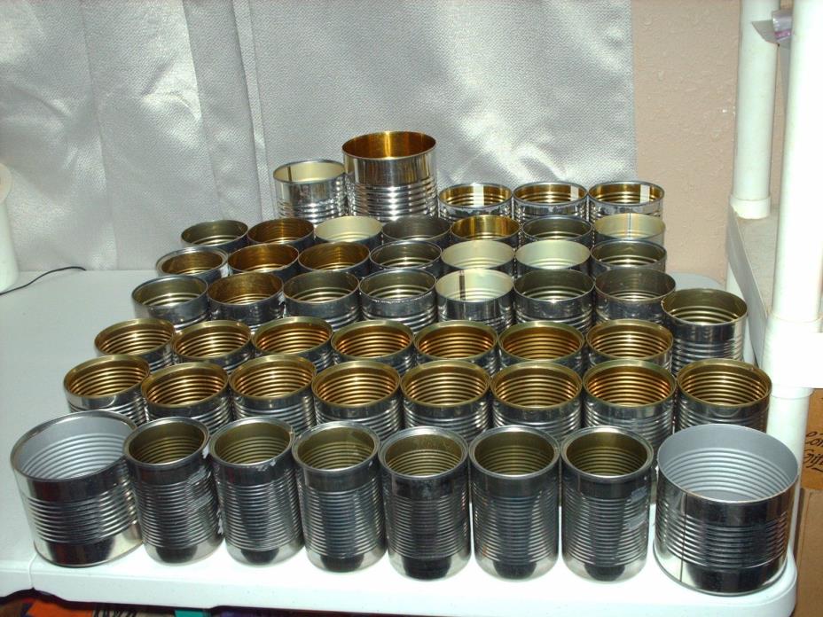 50 Empty TIN CANS for craft CANDLE SUPPLIES Practice targets shooting Hunting.