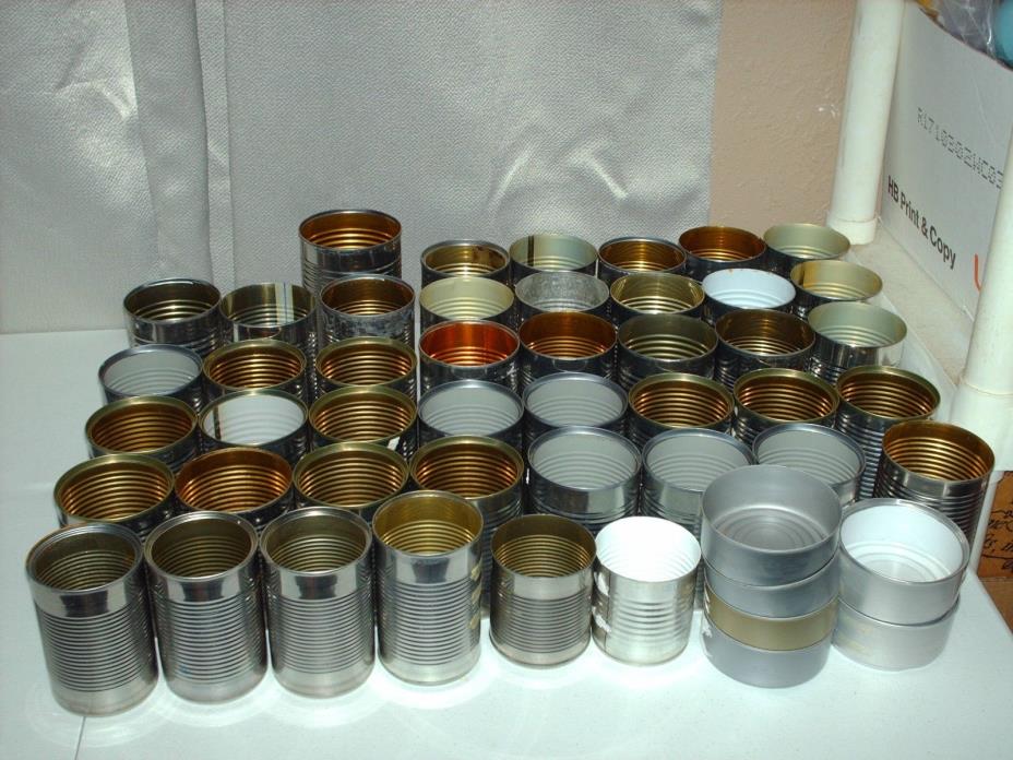 50 Empty TIN CANS for craft CANDLE SUPPLIES Practice targets shooting Hunting *
