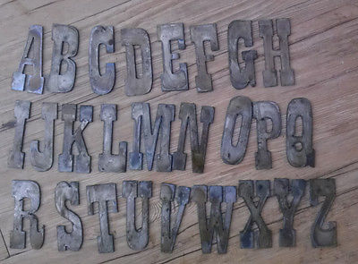 4 inch PER LETTER Rough Rusty Metal Vintage Western Style Alphabet Stencil DIY