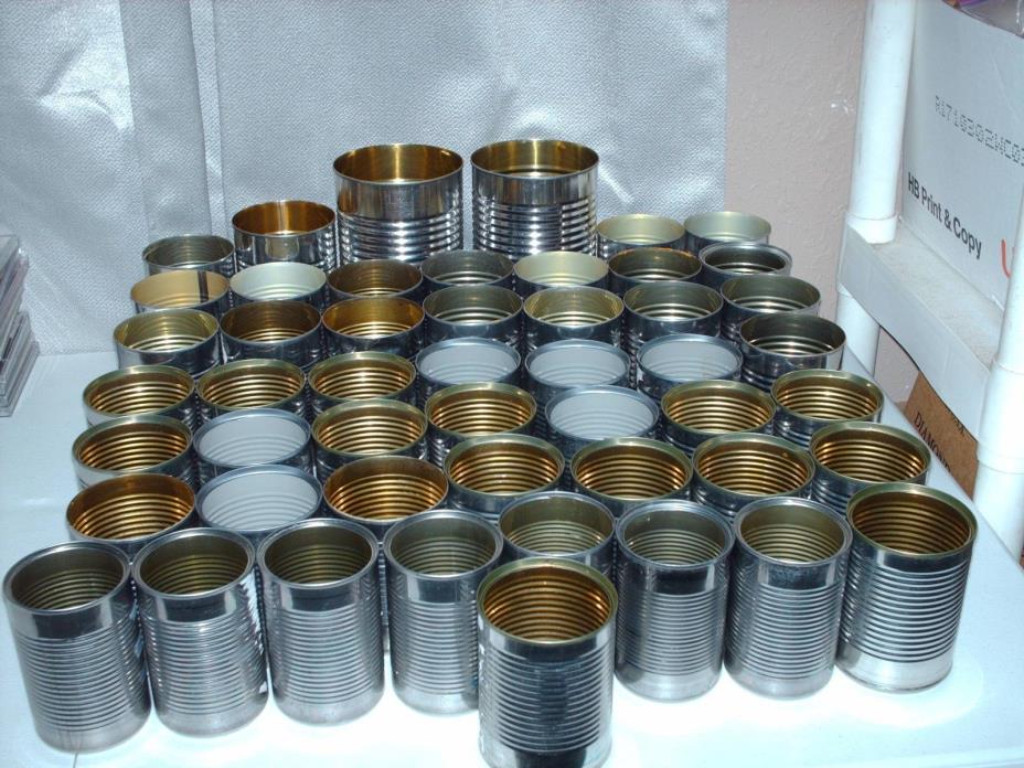 50 Empty TIN CANS for craft CANDLE SUPPLIES Practice targets shooting Hunting!