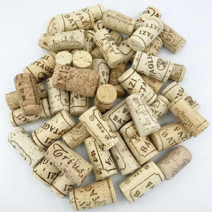Recycled Wine Cork Natural Craft Lot of 50 from across Canada Italy