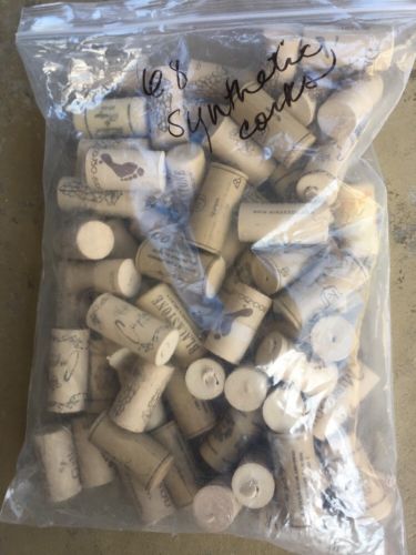 50 PLUS Synthetic Wine Corks Assorted Arts & Crafts Weddings 68 Qty Bulk