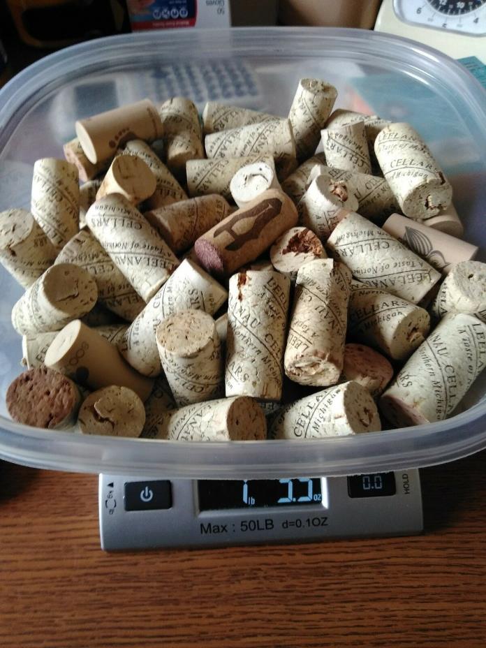USED Wine Corks 1 POUND WHITE & RED wine FREE SHIPPING great for crafts!!
