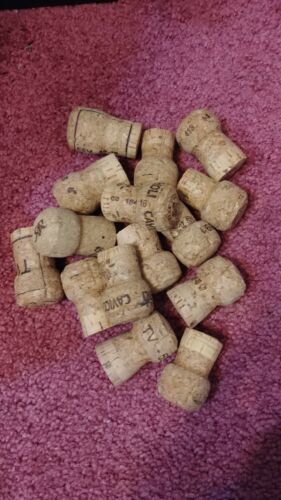 Lot of 15 used  REAL champagne Corks Natural crafts, etc.