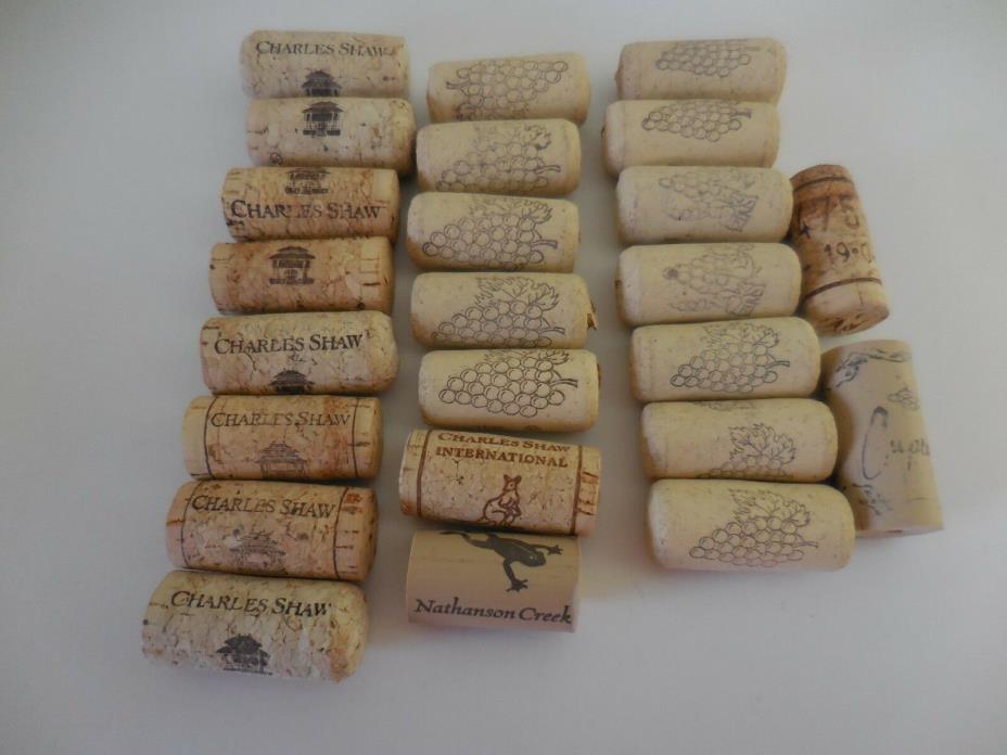 Corks, advertising mixed lot of 24 used