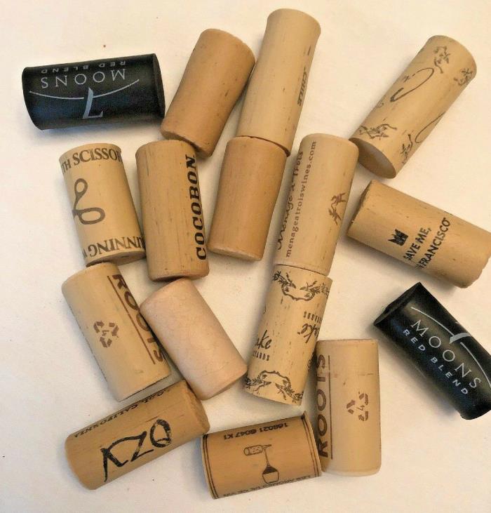 Lot of 16  Synthetic Used Wine Corks Great for Weddings or Arts & Crafts