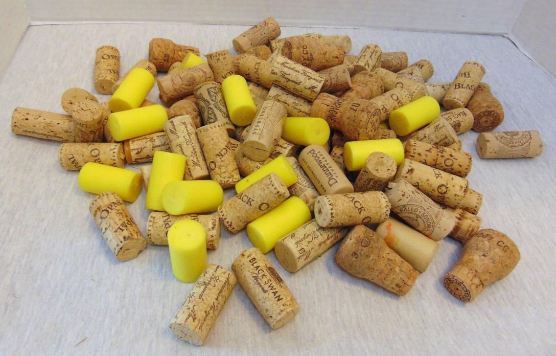 Wine and Champagne Cork and Sintetic Stoppers 95 Used Great For Crafts