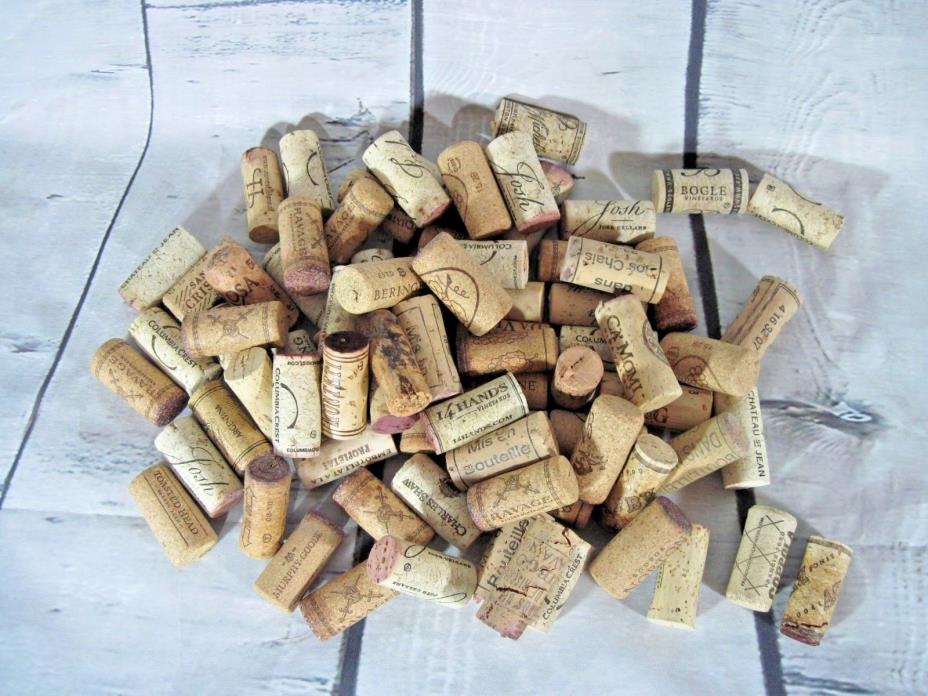 NATURAL Wine Corks Lot of 100  Wine Craft Supplies Various Vinters DIY Project