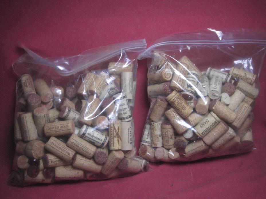 WINE CORKS!!! - 200+ Used Natural Corks - No Champagne - Excellent Condition!!!