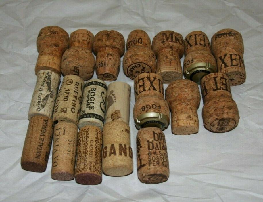 19 ASSORTED WINE CHAMPAGNE CORKS BOGLE OMMEGANG VARIETY LOT 2