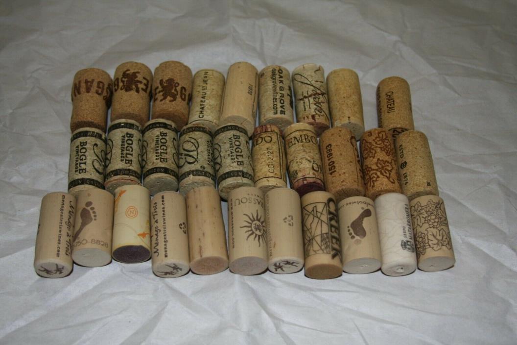 30 ASSORTED WINE CORKS BOGLE OMMEGANG VARIETY LOT 1